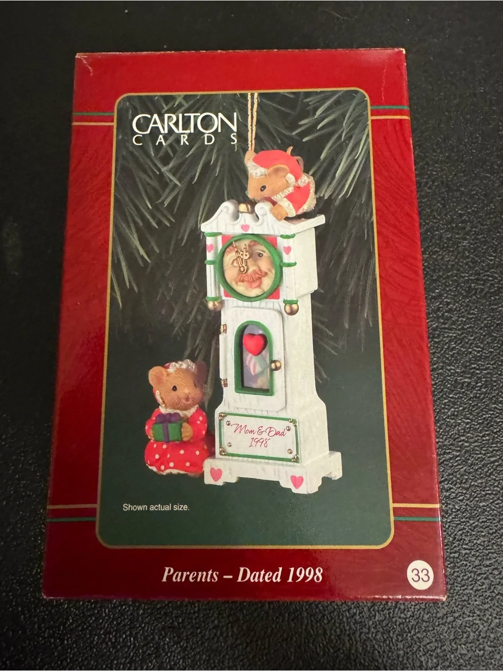 Carlton Cards Christmas Ornament “Parents 1998”